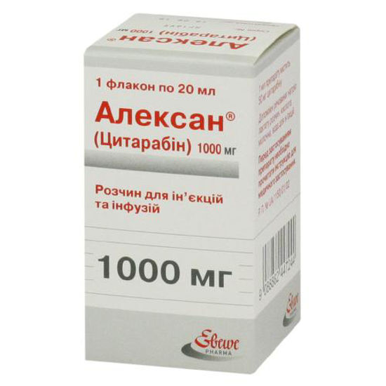 Алексан розчин для ін’єкцій і інфузій 1000 мг флакон 20мл